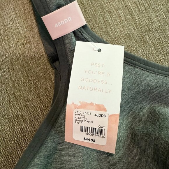 NWT 48 DDD Cacique/Lane Bryant Unlined Full Coverage No-Wire Bra - Grey - Picture 3 of 4